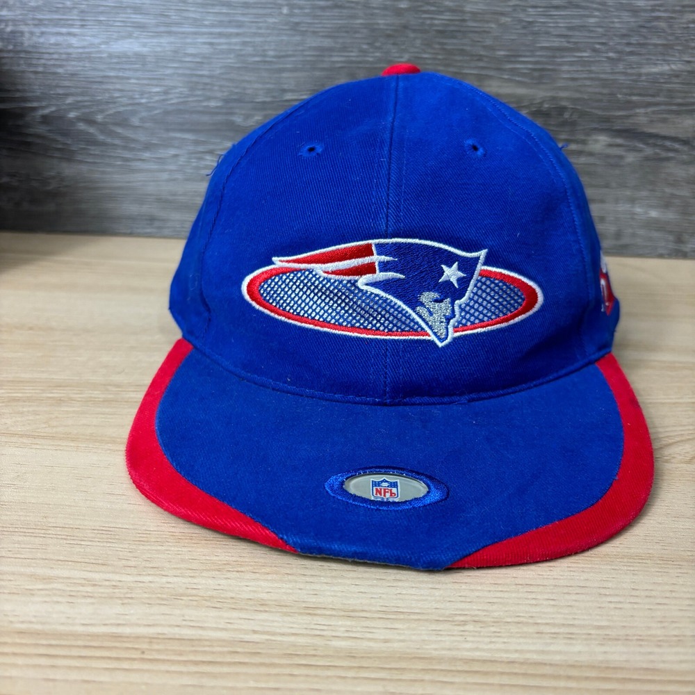 Vintage New England Patriots Hat Cap Strap‎ Blue Sports Specialties NFL Football